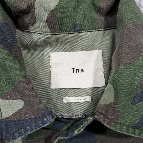 TNA Aritzia Sabinet Relaxed Jacket Camo Camouflage Military Button Front Small - Picture 7 of 11